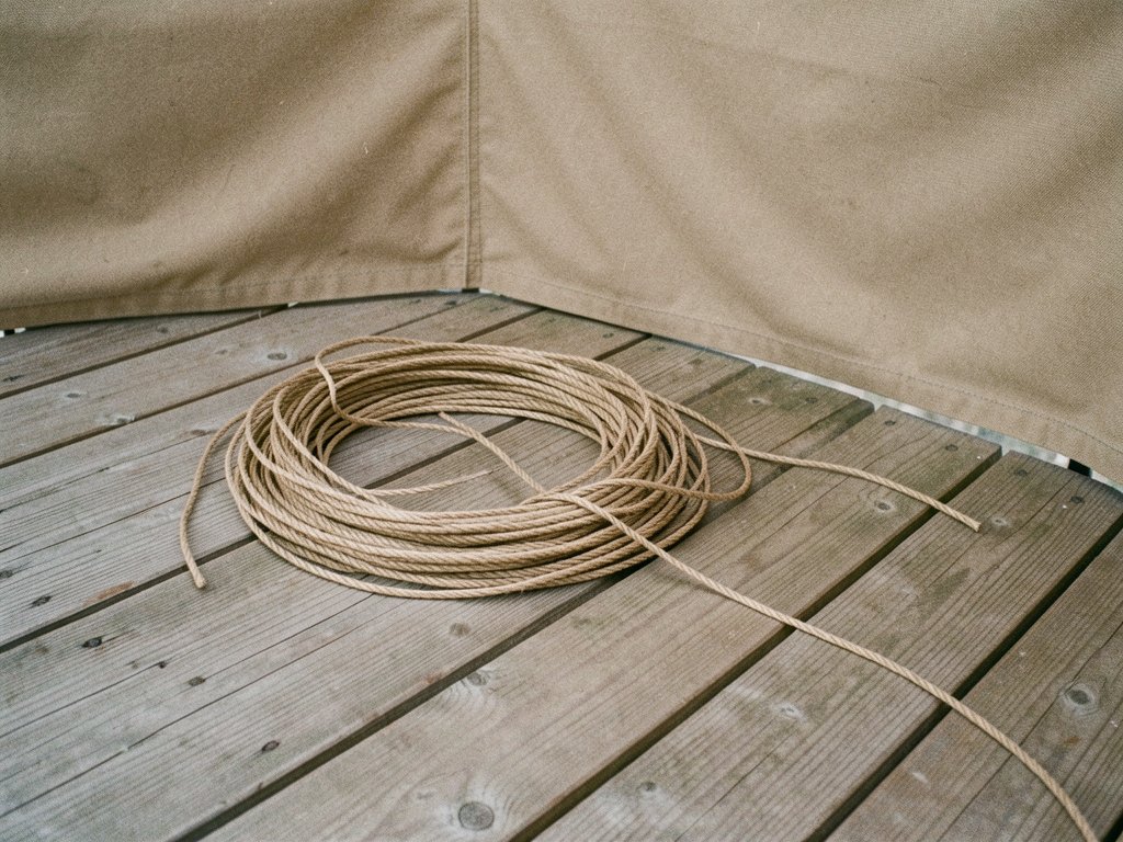 Cuerda de polipropileno de 4 mm con aspecto de fibra natural