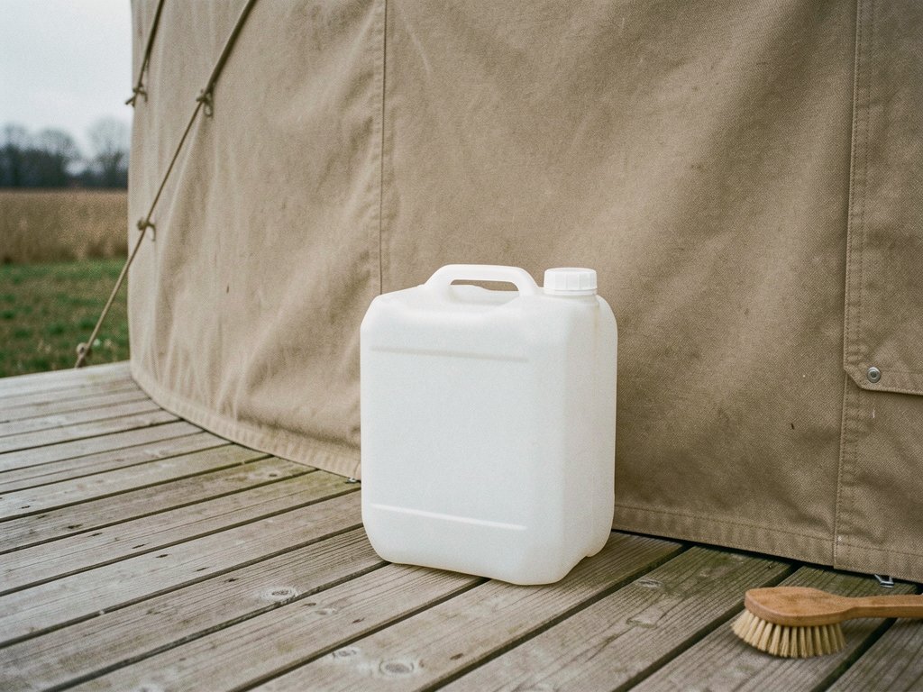 Garrafa de 5 litros de impermeabilizante para la tela exterior de la yurta