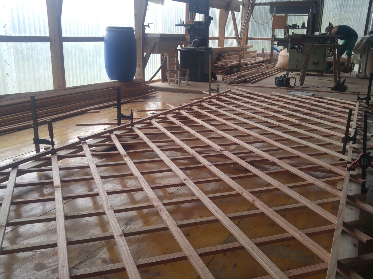 Materiales de construcción de una yurta