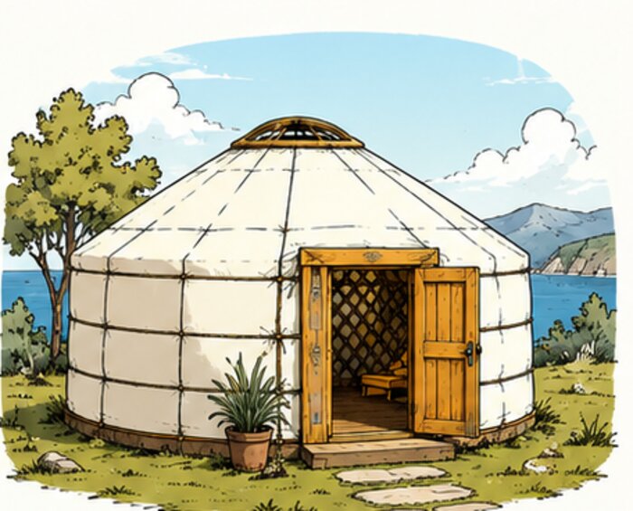 Ilustración de yurta — Sobre Cyril