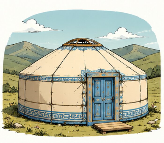Ilustración de yurta — FlexYurt