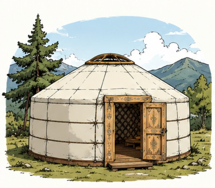 Ilustración de yurta — El manual